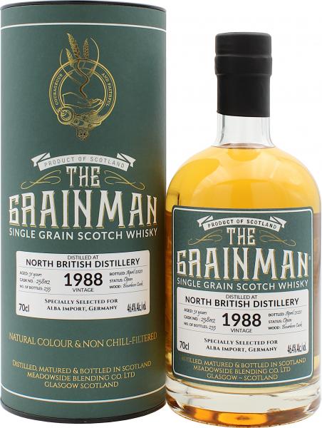 North British 31 Jahre 1988 - 2020 The Grainman 46.4% vol. 0,7l North British 31 Jahre 1988 - 2020 The Grainman 46.4% vol. 0,7l